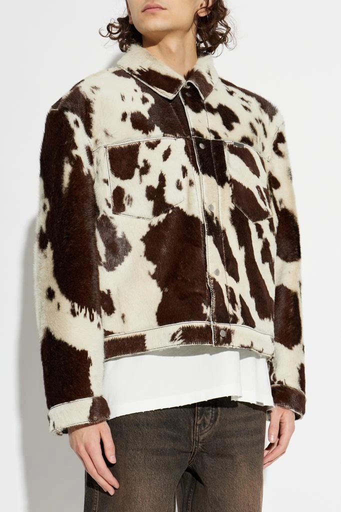 Represent Leather jacket with animal motif 3