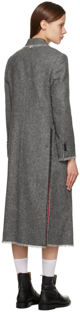 Thom Browne Gray Frayed Coat 3