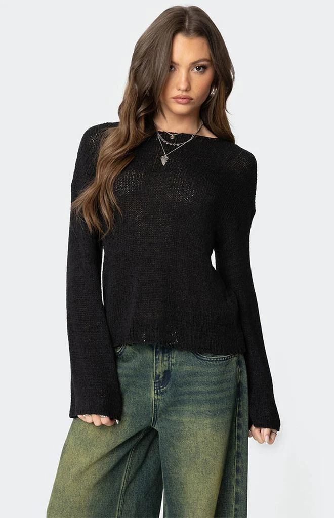 Edikted Drop Shoulder Light Knit Sweater 1