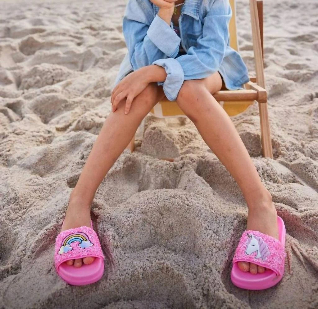 Lola + The Boys Lola + The Boys - Girls Glitter Unicorn Slides 7