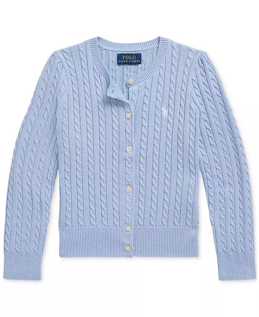 Ralph Lauren Girls 2T-6X Mini-Cable Cotton Cardigan