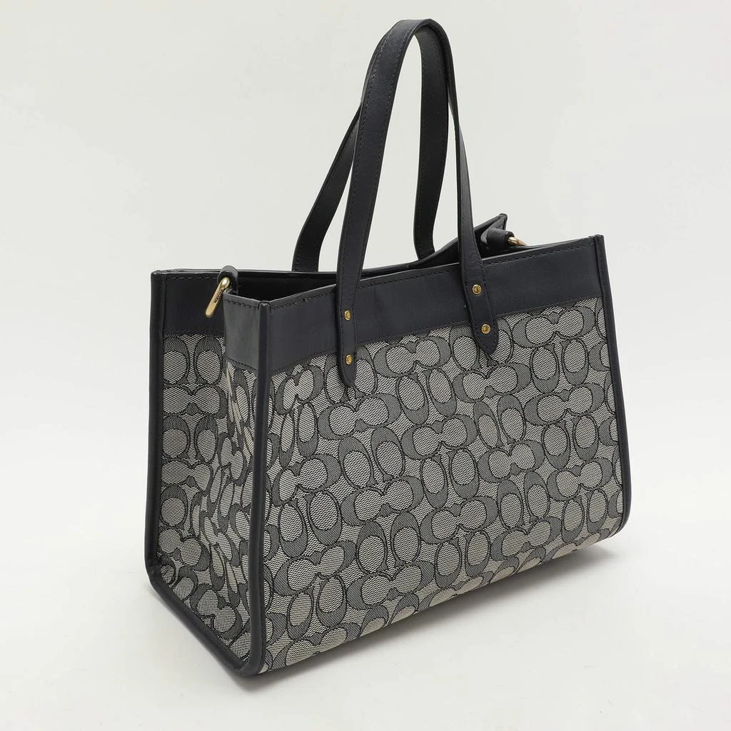 Coach Coach Navy Blue Canvas and Leather Field Tote 30 3
