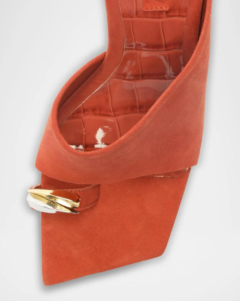 Schutz Jodie Toe-Post Nubuck Sandals 4