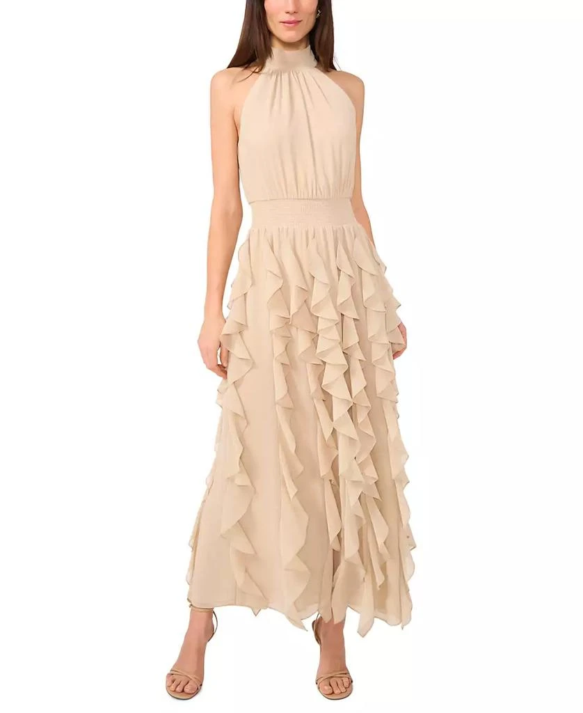 1. State Women's Halter Ruffle Maxi Dress 1