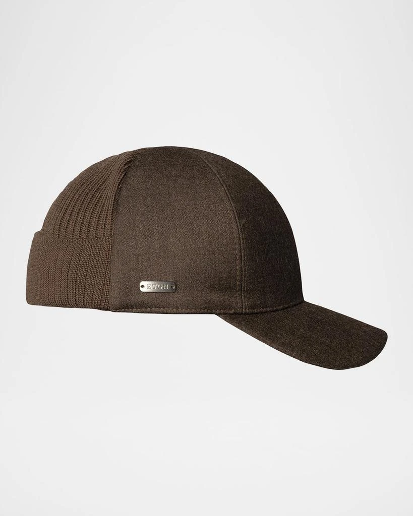 Eton Men's Knitted-Back Brushed Wool Baseball Cap 4