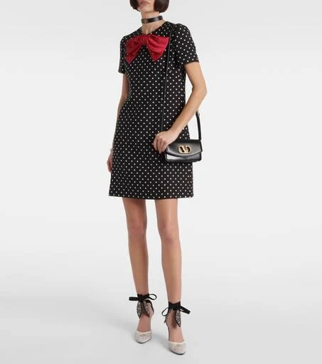 Valentino Foliefoliage 85 lace and suede pumps 3