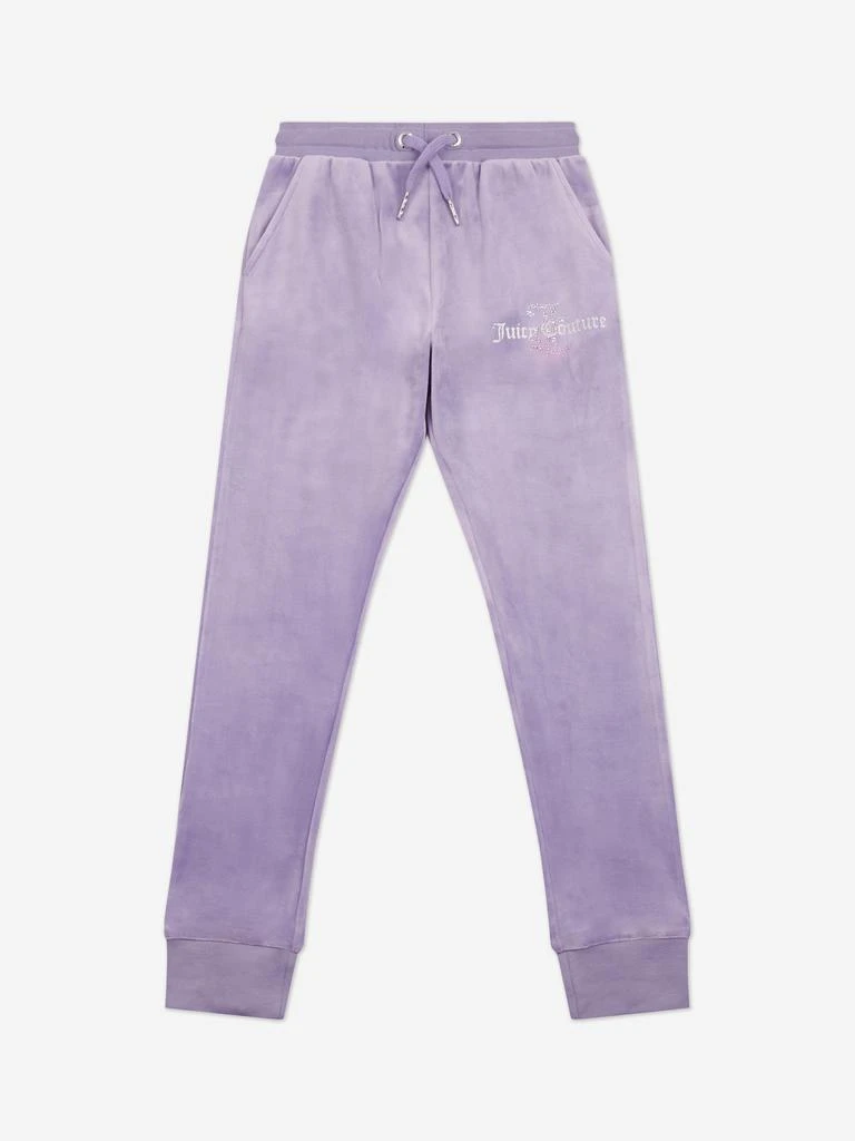 Juicy Couture Juicy Couture Girls Diamante Logo Tracksuit in Purple 4