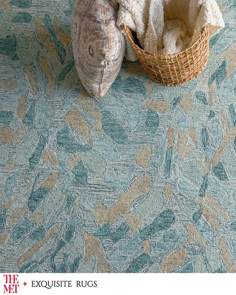 Exquisite Rugs Botanica Hand-Tufted Turquoise Rug, 9' x 12' 7