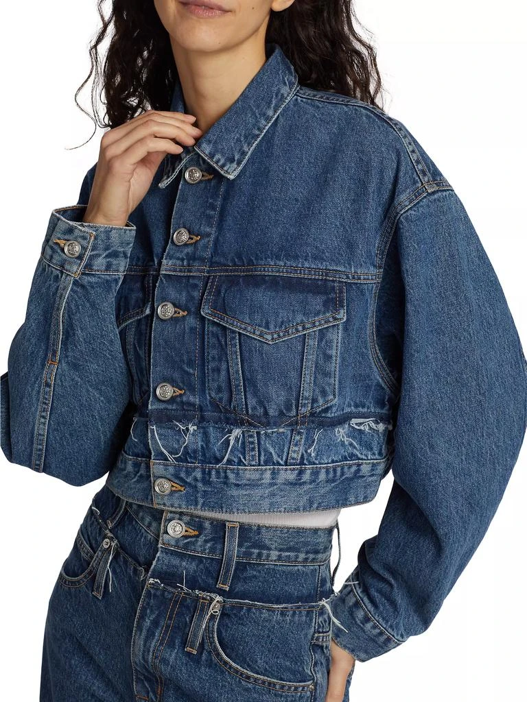 SLVRLAKE Re-Worked Runaway Trucker Crop Jacket 6