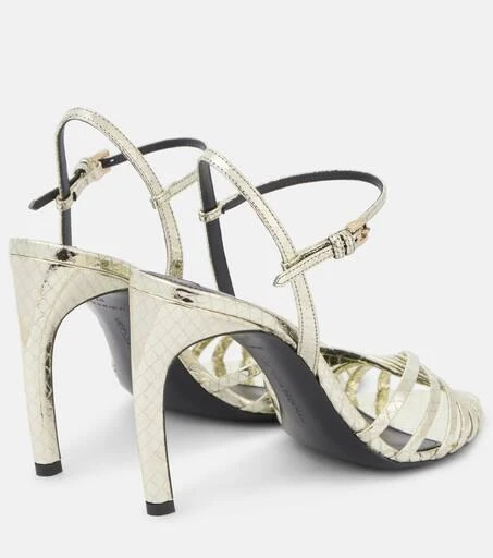 Victoria Beckham 105 snake-effect leather slingback sandals 2