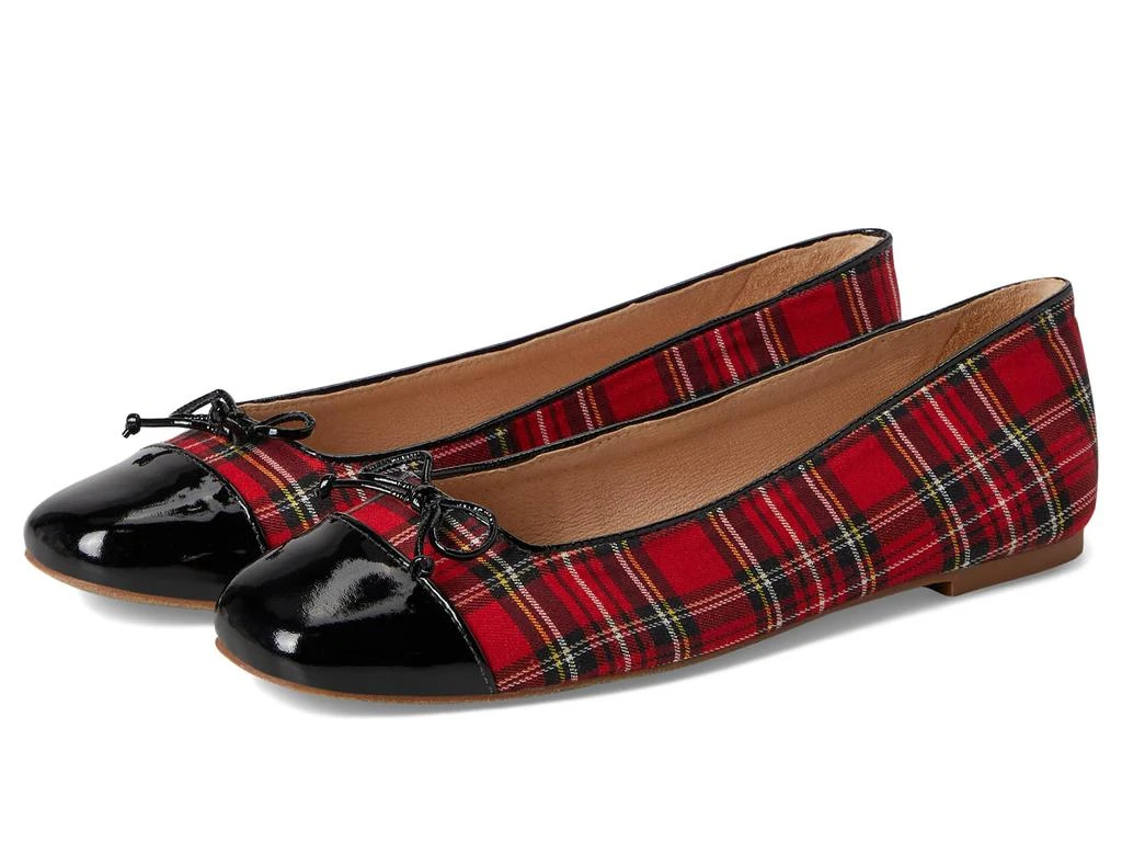 Jack Rogers Kenlyn Cap Toe Ballet - Plaid/Patent 1