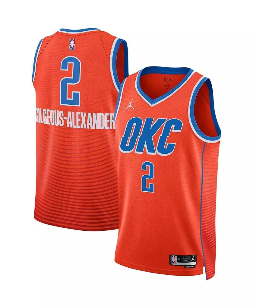 Jordan Men's Shai Gilgeous-Alexander Orange Oklahoma City Thunder Statement Edition Swingman Jersey 1