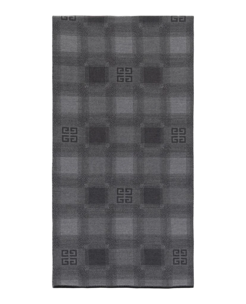 Givenchy Plaid 4G Logo Scarf 1