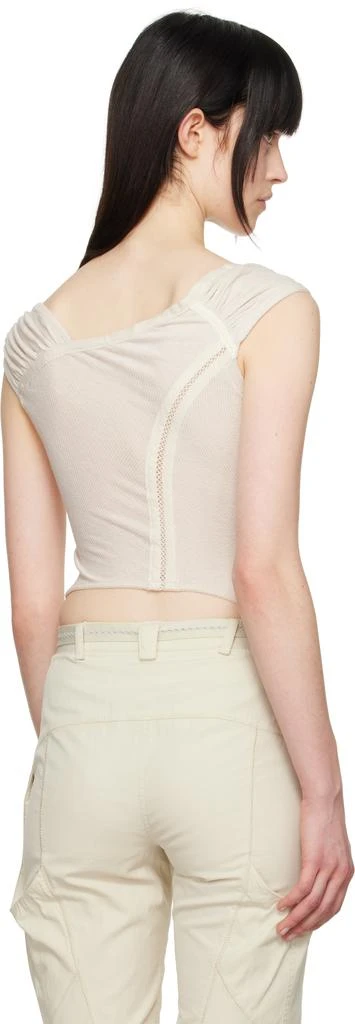 Hyein Seo SSENSE Exclusive Beige Cross Stitch Top 3