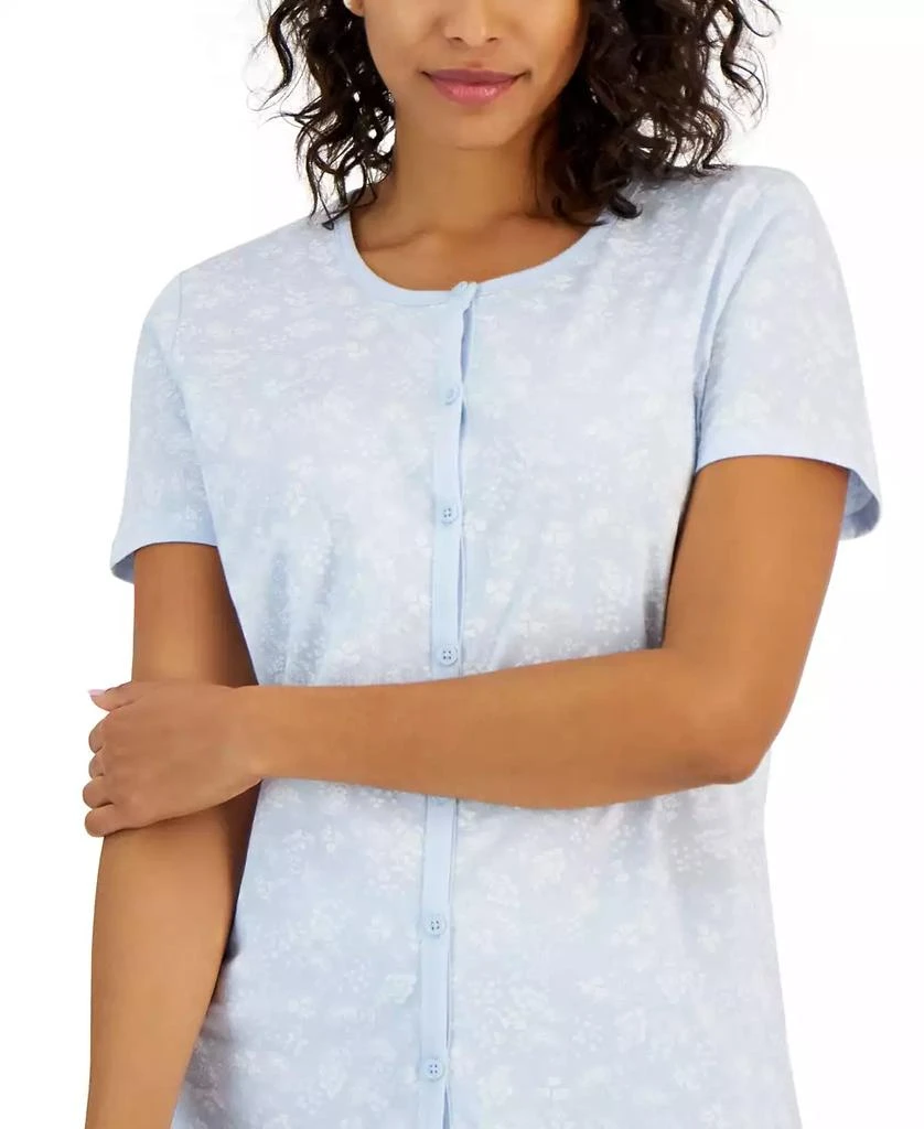 Charter Club Women's 2-Pc. Cotton Printed Cropped Pajamas Set, Created for Macy's 3