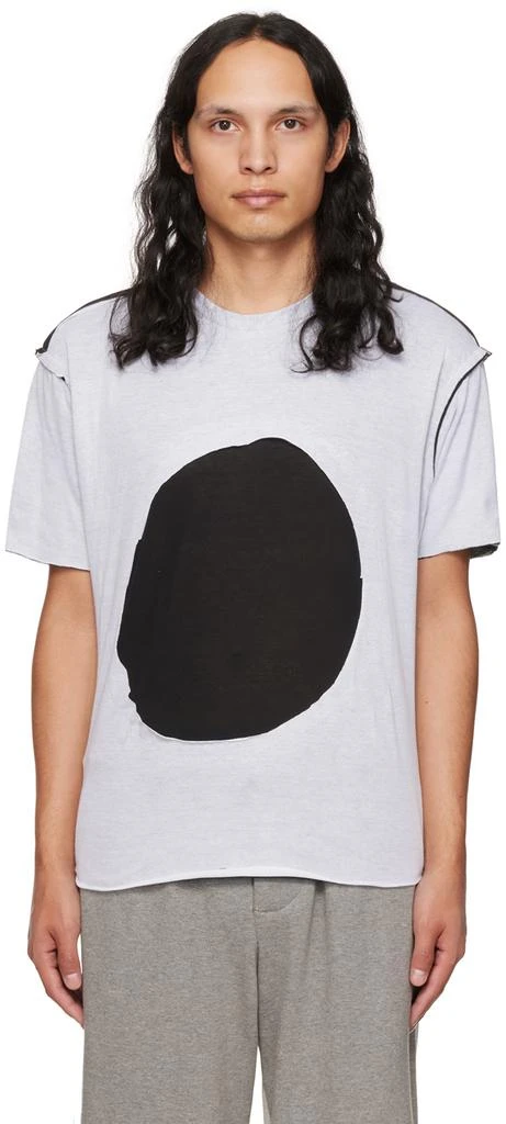 Edward Cuming SSENSE Exclusive White & Black Circle Window T-Shirt 1