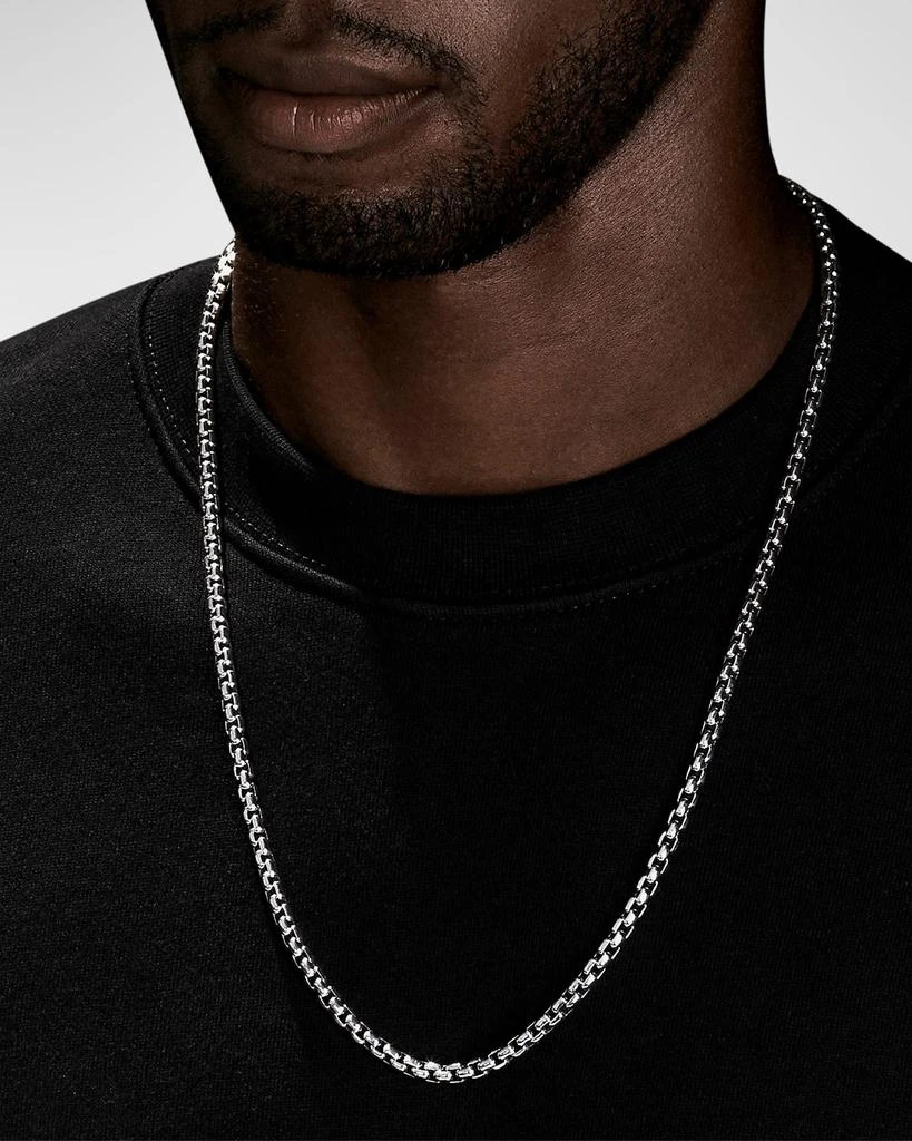 David Yurman Men's Box Chain Necklace in Silver, 4.8mm, 24"L 2