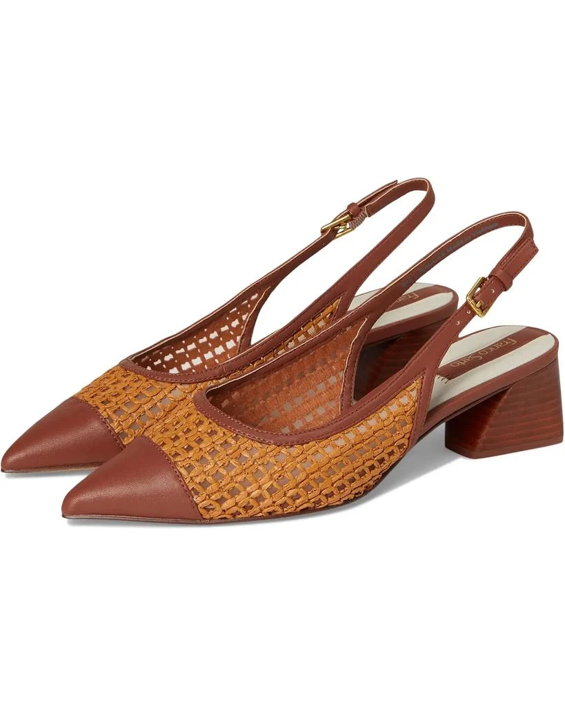 Franco Sarto Women's Racer Pointed Toe Slingback Shoes - Brown - Pumps - 8.5 Franco Sarto Women's Racer Pointed Toe Slingback Shoes - Brown - Pumps - 8.5