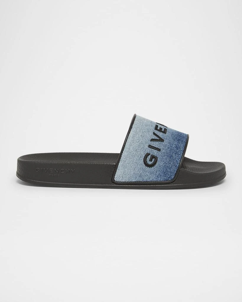 Givenchy Denim Logo Slide Sandals 1