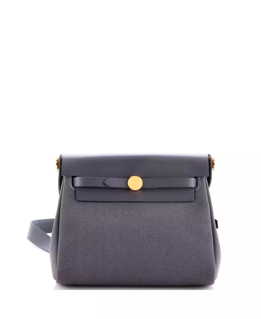 Pre-Owned HERMÉS 20 Herbag Zip Toile and Leather