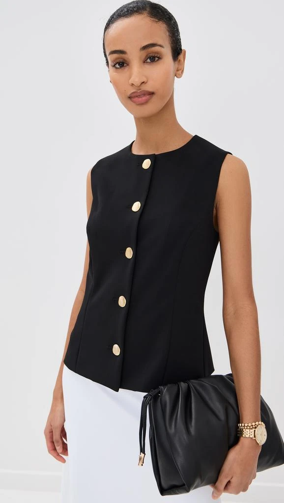 ROSETTA GETTY Sleeveless Button Front Top 1
