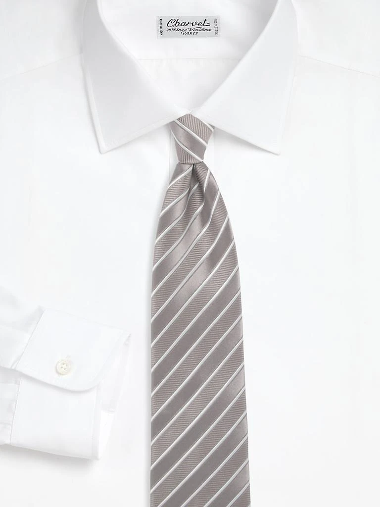 Charvet Diagonal Stripe Silk Jacquard Tie 2