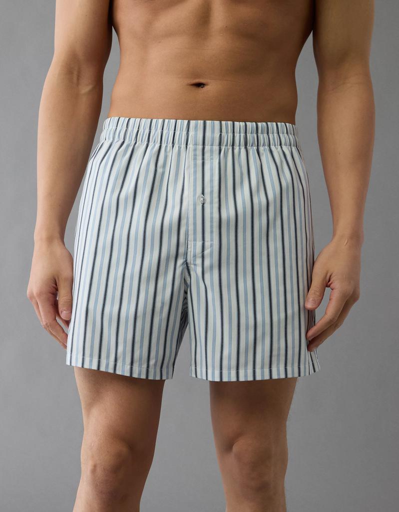 AE AEO Men's Striped Poplin Pocket Boxer Short