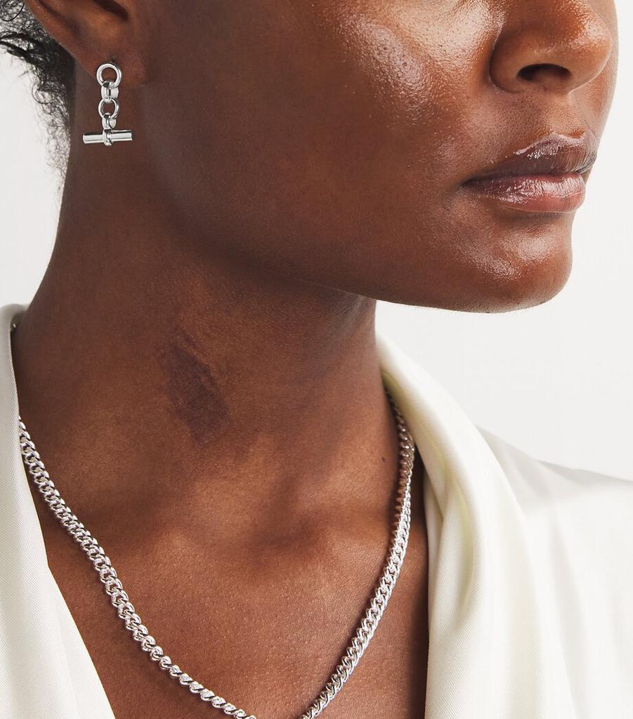 TILLY SVEAAS Sterling Silver T-Bar Drop Earrings