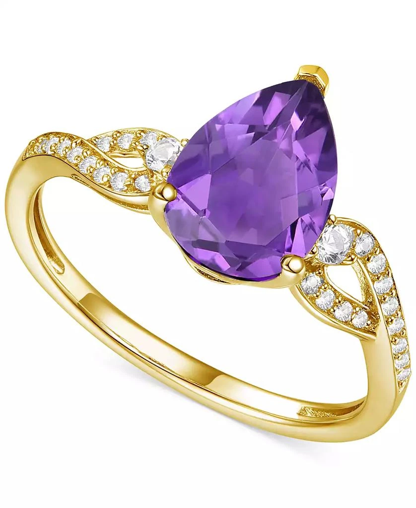 Macy
s Amethyst (1-3/4 ct. t.w.)
Lab-Grown White Sapphire (1/6 ct. t.w.) Twist Ring in 14k Gold-Plated Sterling Silver (Also in Additional Gemstones)
