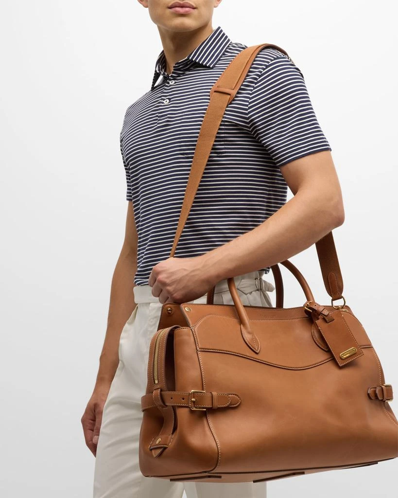 Ralph Lauren Men's Bedford Canvas and Calfskin Bowler Bag 3