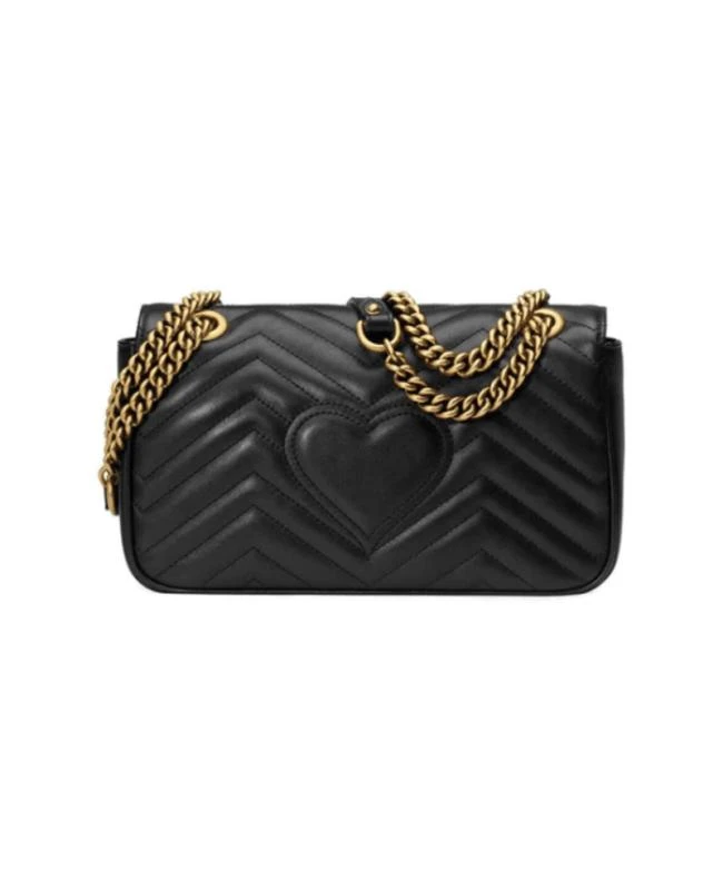Gucci Gucci GG Marmont Small Black Leather Women's Shoulder Bag 443497 DTDIT 1000 7