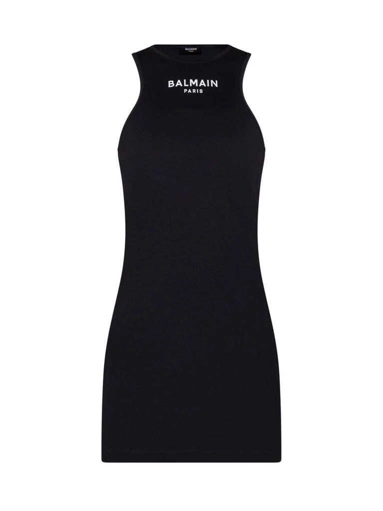 navy blue halter midi dress Tailored Halter Midi Dress