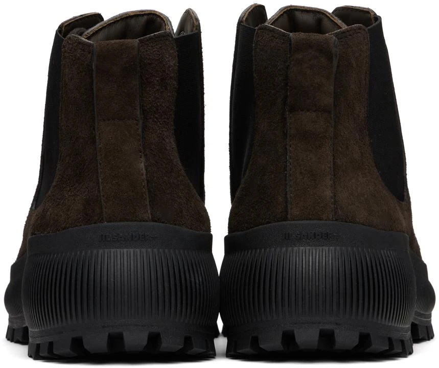 Jil Sander Brown Ankle Chelsea Boots 2