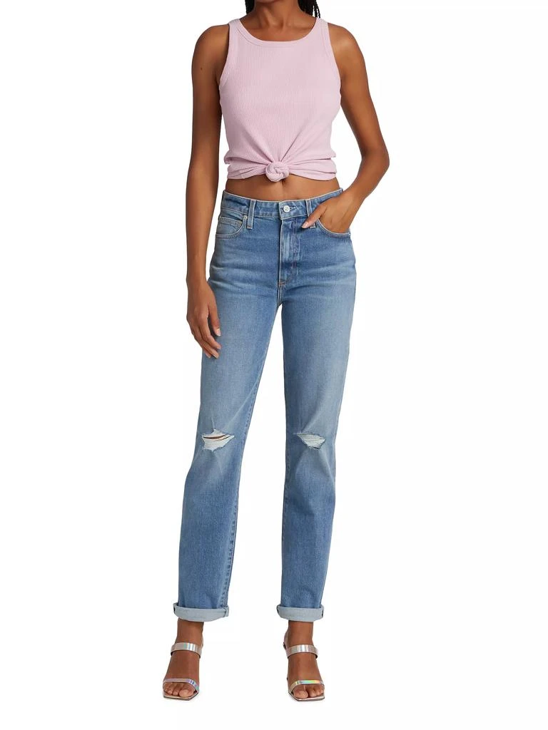 Le Jean Sabine Distressed Straight-Leg Jeans 2