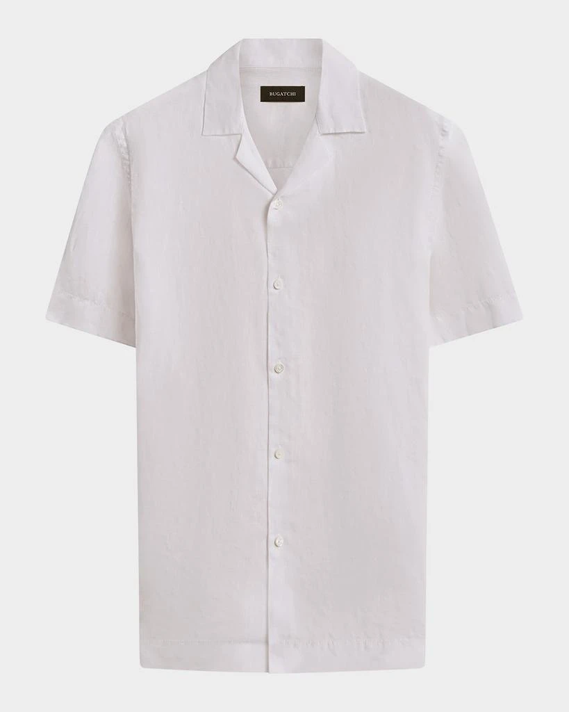 BUGATCHI Men's Linen Camp Shirt 1