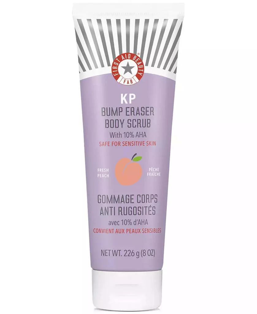 First Aid Beauty KP Bump Eraser Body Scrub With 10% AHA - Peach, 8 oz. 1