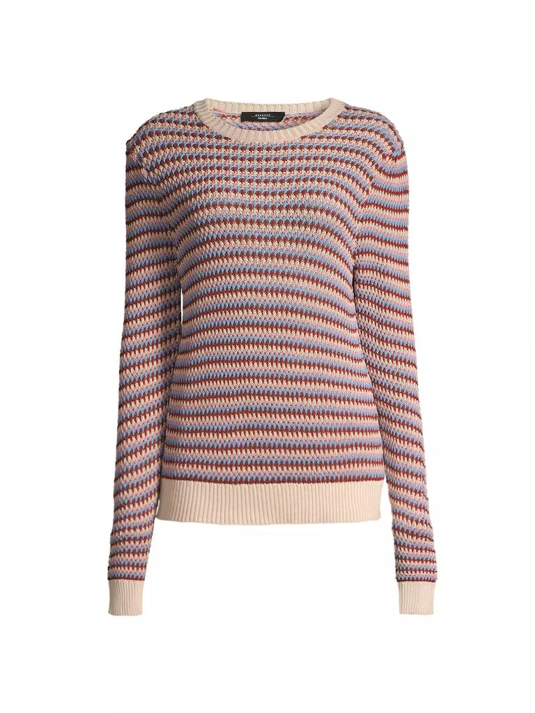 Weekend Max Mara Revere Striped Cotton-Blend Sweater 1