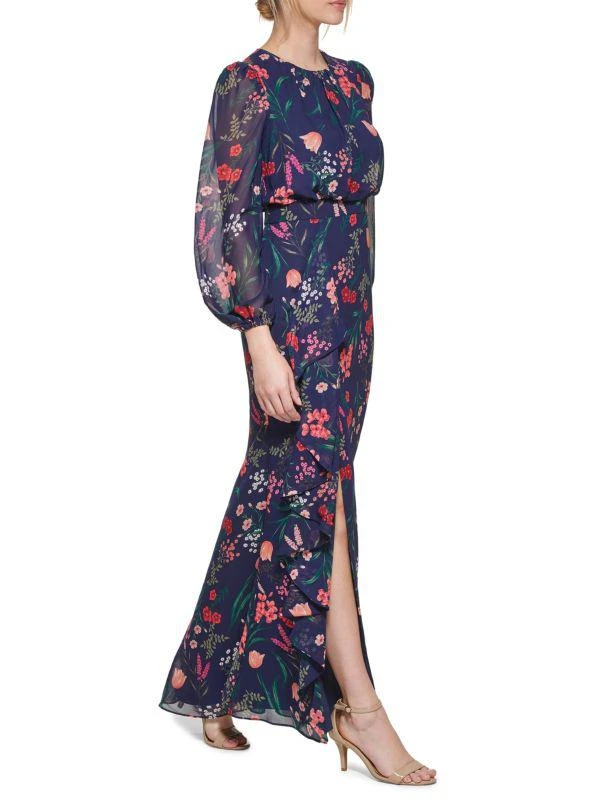 Eliza J Floral Chiffon Maxi Dress 3