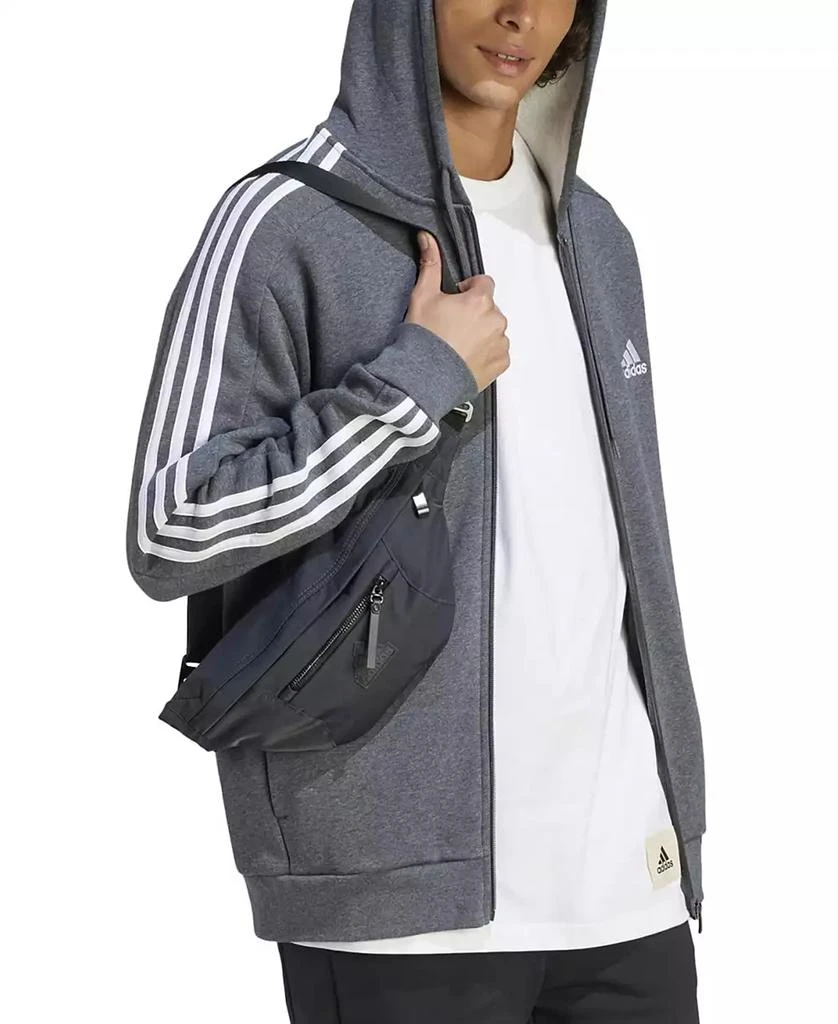 Adidas Men's Essentials 3-Stripes Regular-Fit Full-Zip Fleece Hoodie, Regular & Big & Tall 3