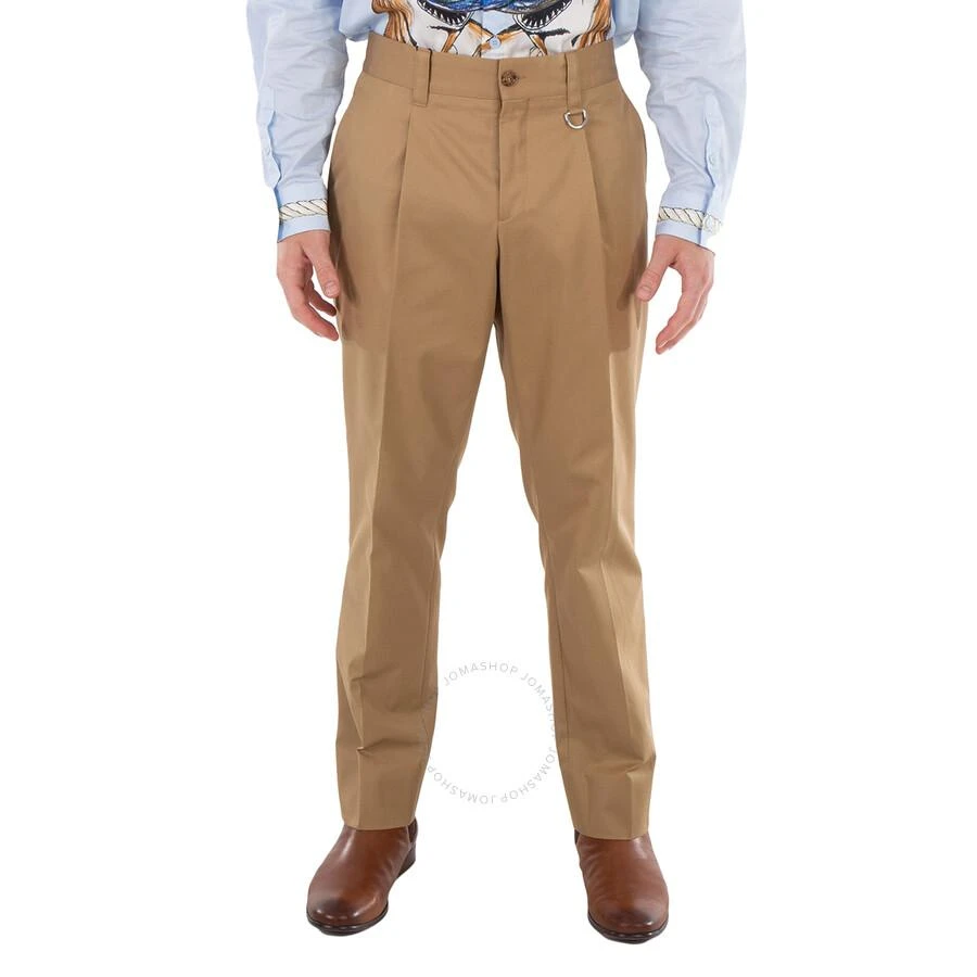 Burberry Men's Toasted Walnut Dover Cotton Gabardine Trousers 1
