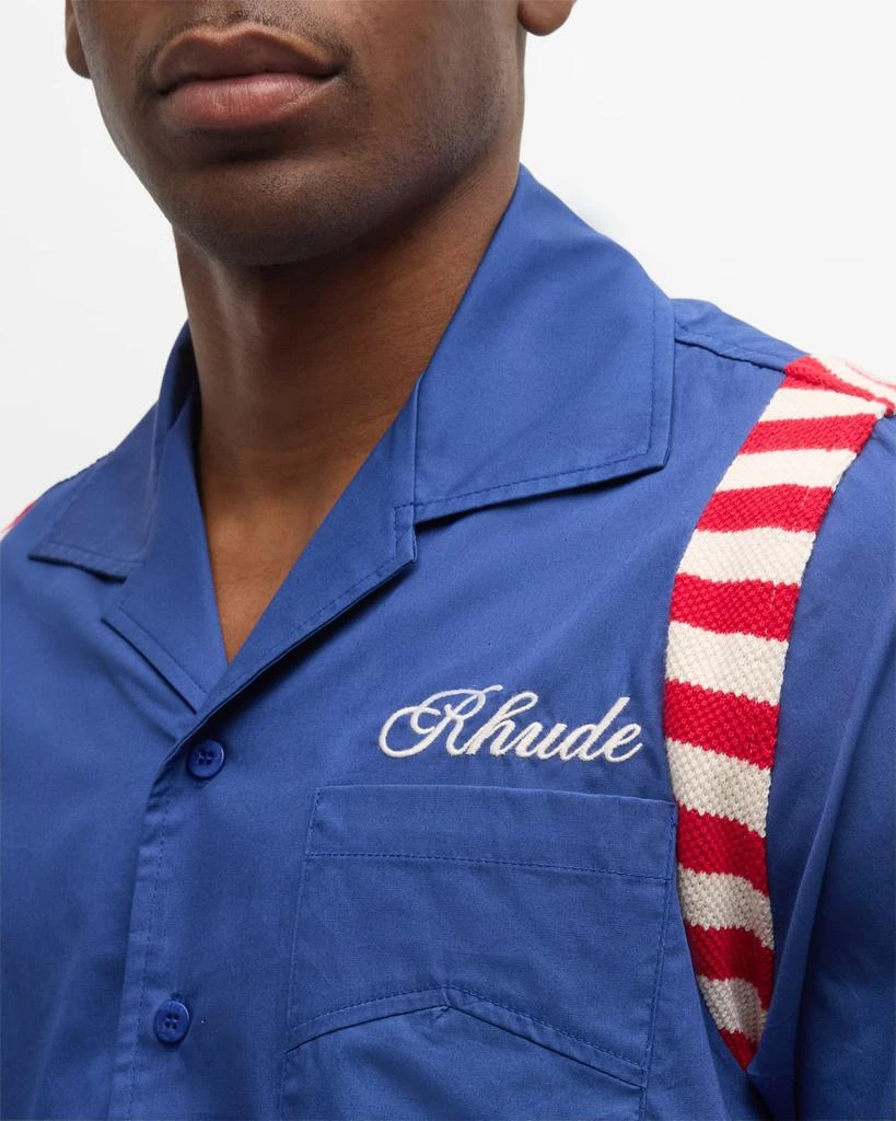 Rhude Men's American Spirit Poplin Button-Down Shirt 5