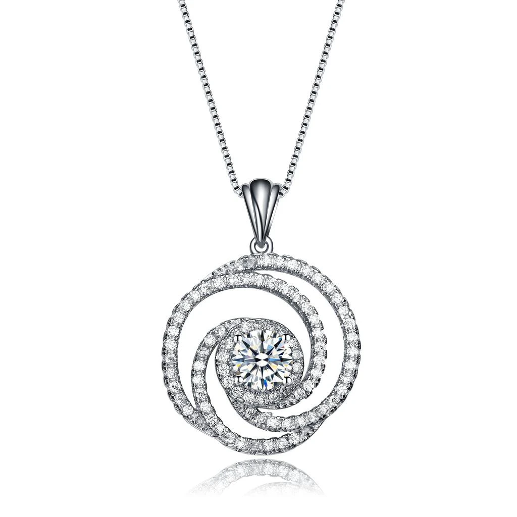 Genevive Sterling Silver Pendant Necklace 1