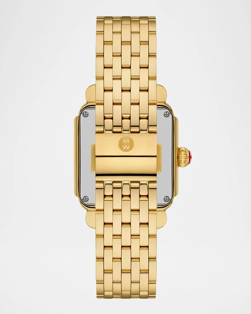 Michele Special Edition Deco Madison Noir Dial Gold Diamond Bracelet Watch 3