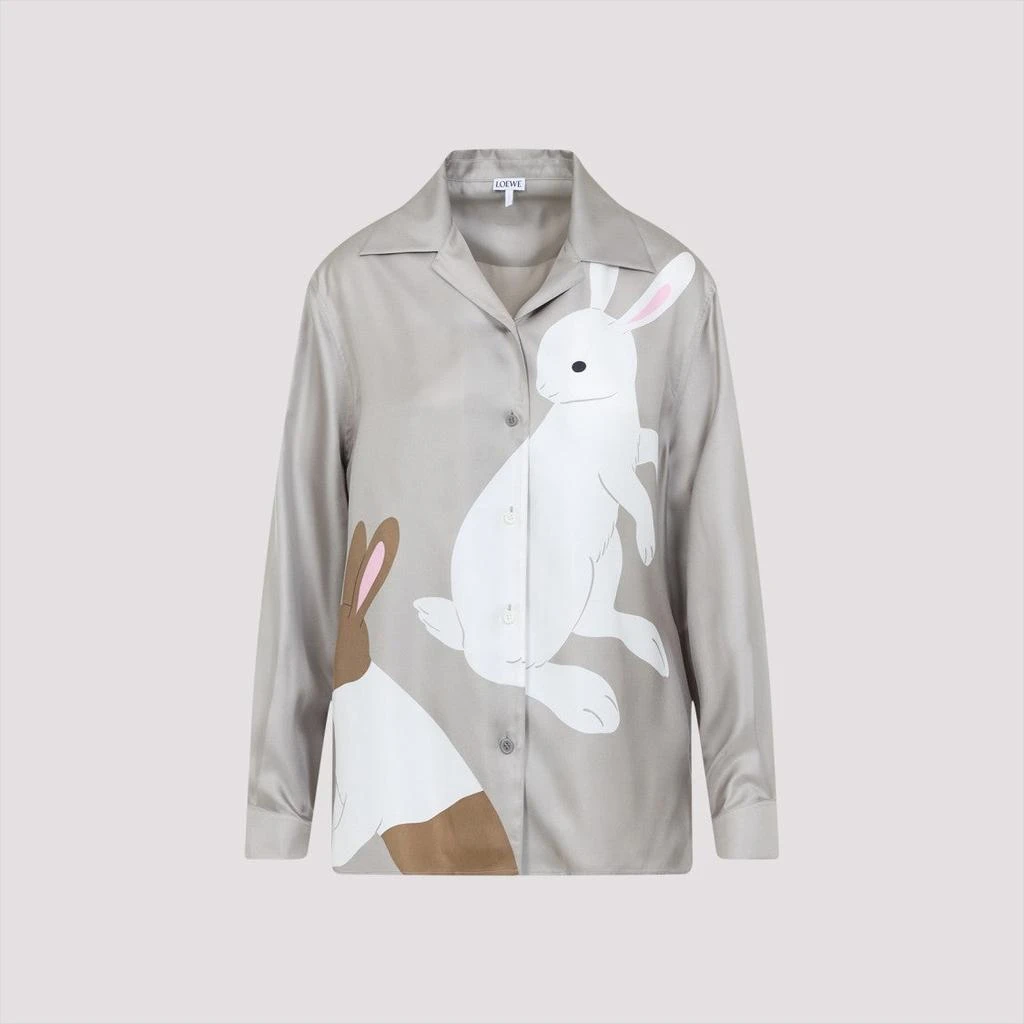 Loewe Dark Beige Silk Shirt 2