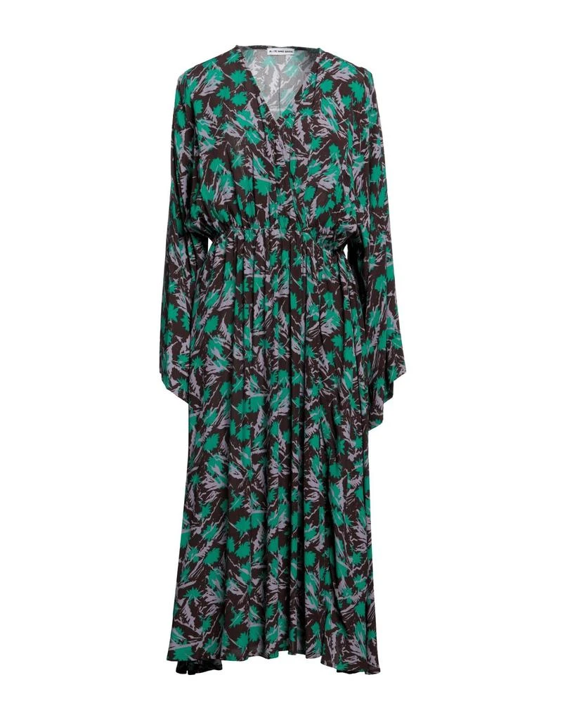 bernadette midi dress Bernadette Black lace-panell asymmetric midi dress L / Black