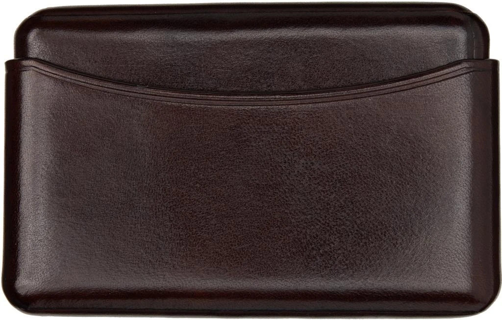Lemaire Brown Molded Card Holder 2