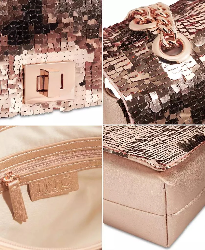 INC International Ajae Soft Sequin Top Handle Bag, Exclusively at Macy's 6