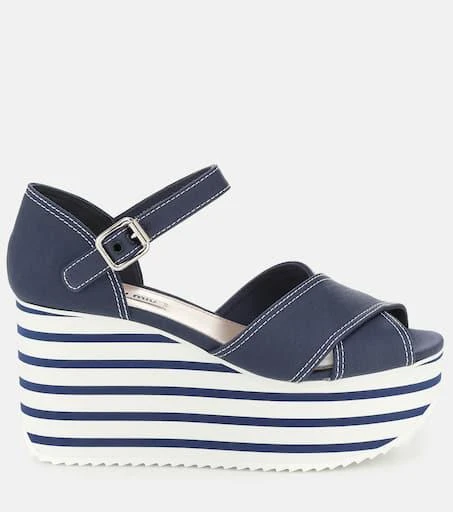 Miu Miu Cotton platform sandals 5