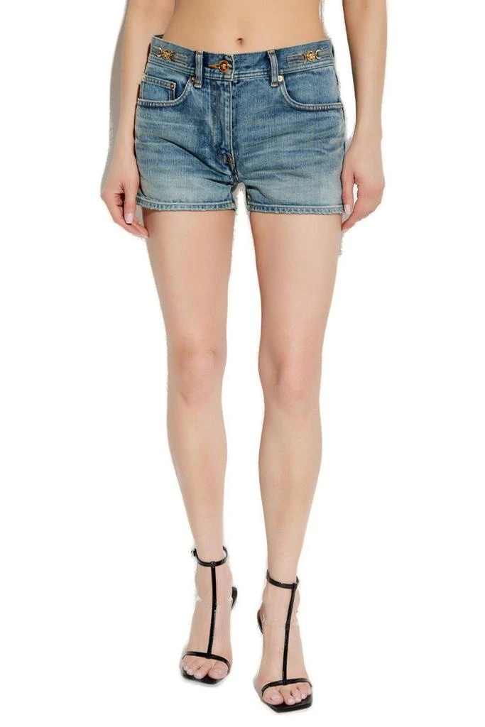 Versace Versace Logo-Patch Denim Shorts 2