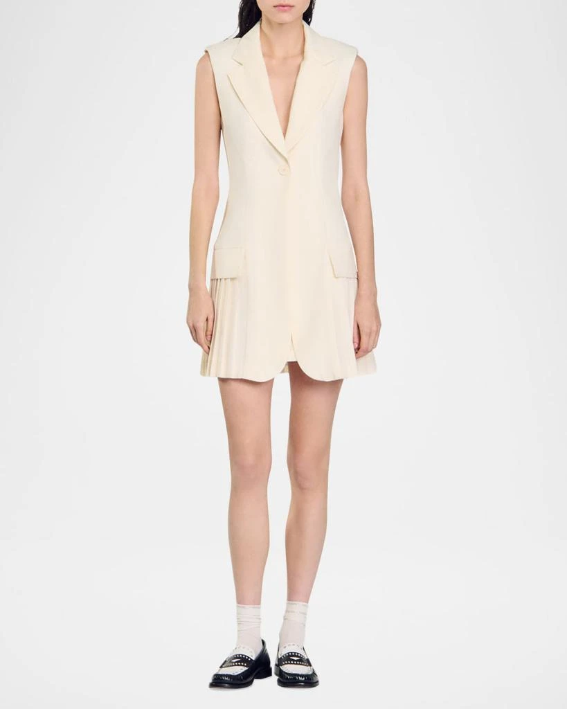Sandro Carine Sleeveless Suit Jacket Dress 2